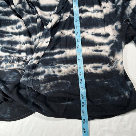 Young Fabulous Broke Set Carmen Tie Front Top Aiko Wide Leg Pants XS Blue TieDye - Picture 5 of 16